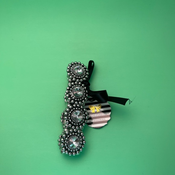 Silver Crystal Jewelled Stretch Bracelet - Picture 4 of 10